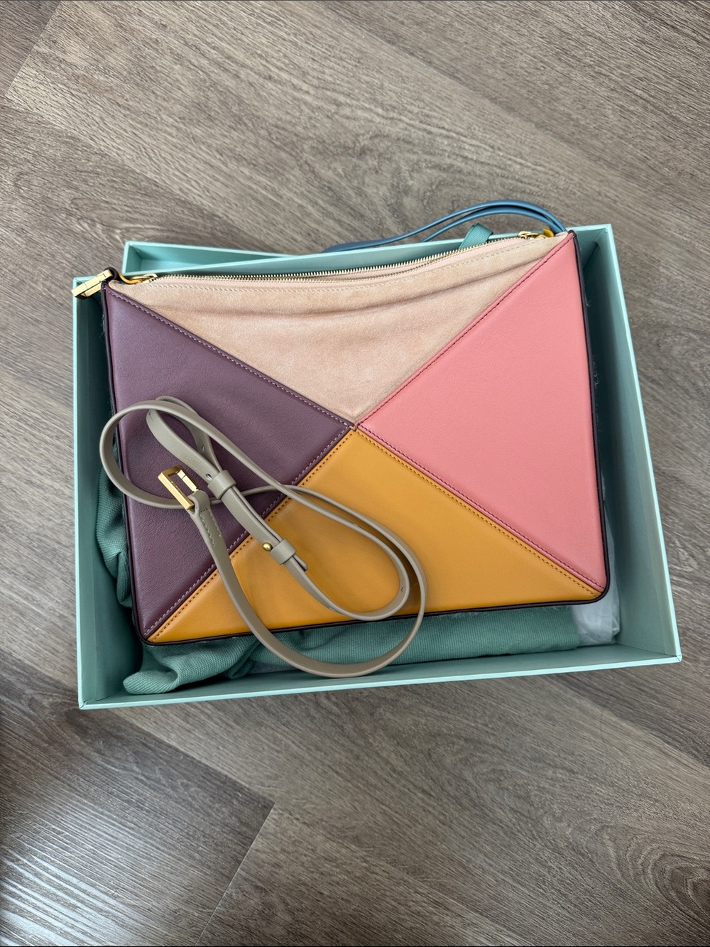 Mlouye Flex Bag Crossbody/Wristlet Multicolor Leather&Microsuede